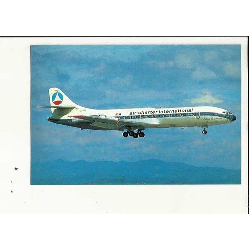 Aviation AIR CHARTER INTERNATIONAL SE-210-3 Postcard by Aironautica (PC41)