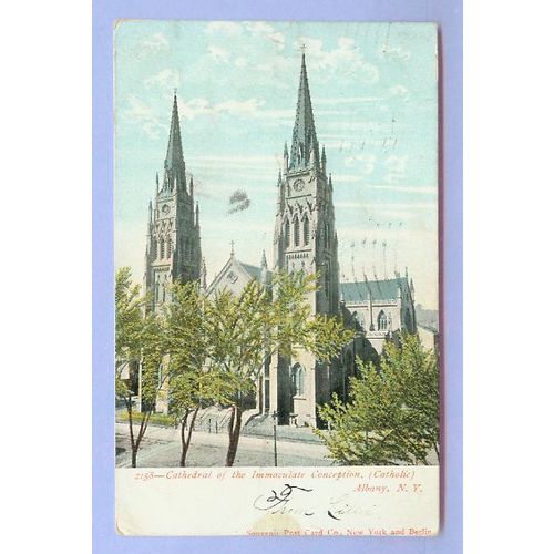 New York Albany Cathedral Of The Immaculate Conception Catholic View Of Tw~7
