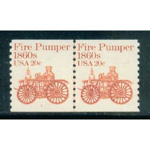 1908 20c Fire Pumper Fine MNH Dry Gum CNP Left 1 W0252