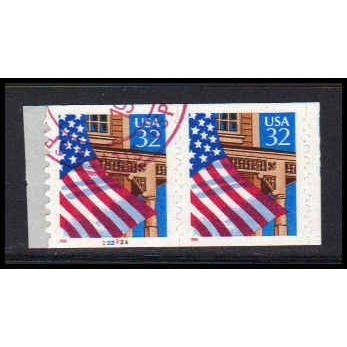 Used 2915A 32c U.S. Flag Over Porch Very Fine CNP Left 22222A P/UL PA1812