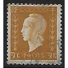 Mi 710: 30 c. yellow-brown Definitive Stamp: Marianne