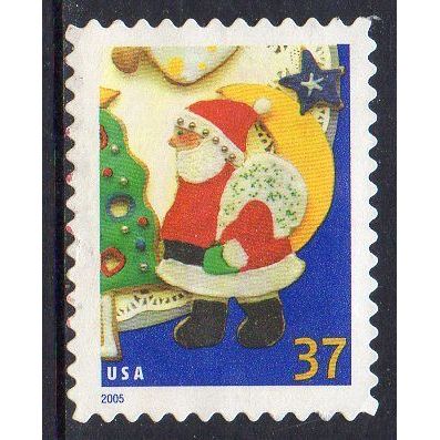 USA 2005 Christmas Cookies - Santa Claus 37c Used