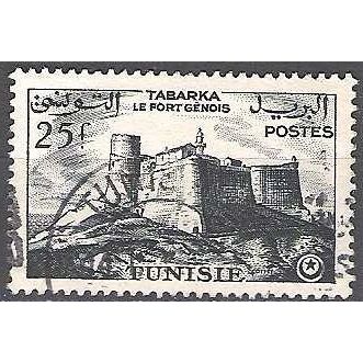 Tunisie 1956 Michel 454 O Cote (2005) 0.10 € Taberka le port Gênois Cachet rond