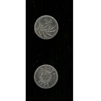 Moneta Malta - 2 Centesimi 2002