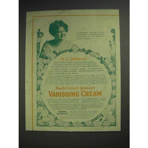 1912 Pond's Vanishing Cream Ad - It Is Different