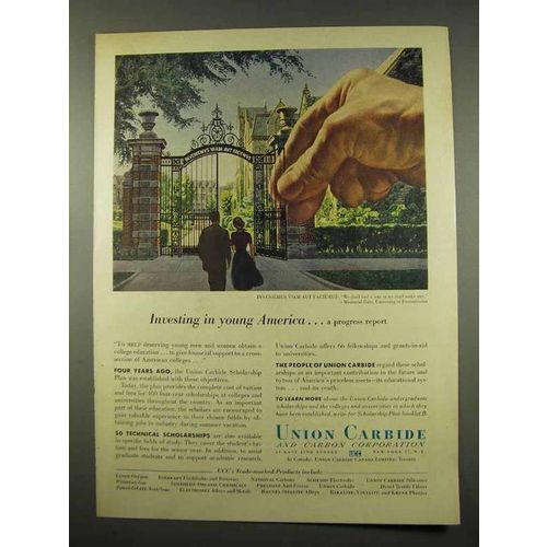 1956 Union Carbide Ad - University of Pennsylvania