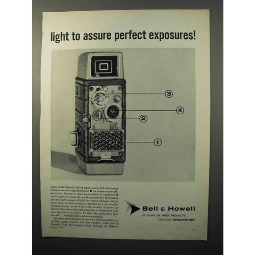 1957 Bell & Howell Electric Eye Movie Camera Ad