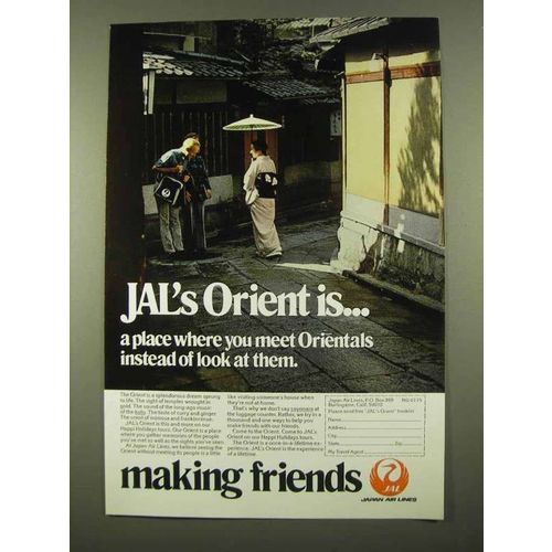1975 JAL Japan Air Lines Ad - Orient Is