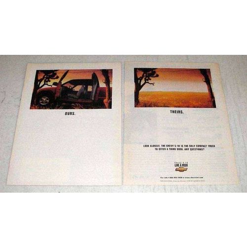 1996 Chevy S-10 Pickup Truck Ad - Ours. Theirs.