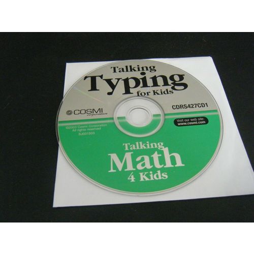 Talking Typing for Kids & Talking Math 4 Kids (PC, 2003) - Disc Only!!!
