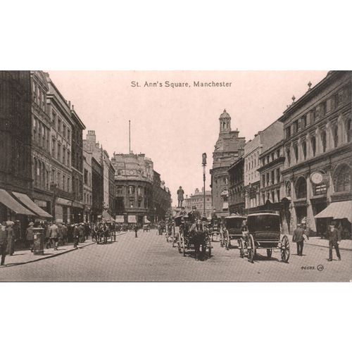 Unused Antique Postcard, St. Ann's Square, Manchester, Lancashire