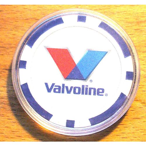 Valvoline Poker Chip Golf Ball Marker - Blue