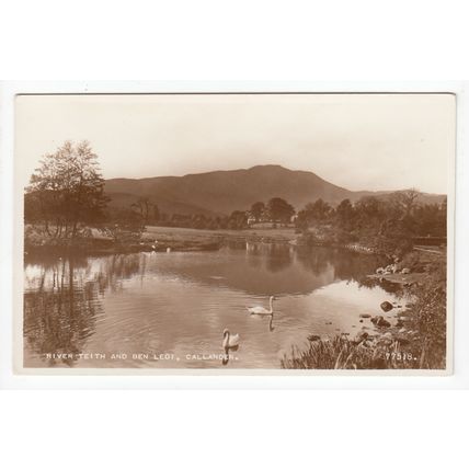 River Teith and Ben Ledi from Callander RP Postcard 77518