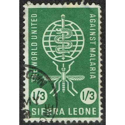 Sierra Leone 1962 Malaria Eradication 1/3d Deep Green SG241 GU