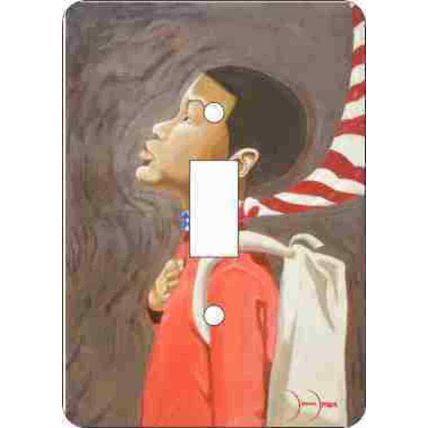 Lil Brown Boy Switch Plate (African American Single Switch Plate)