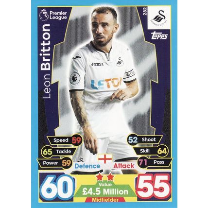 Match Attax 2017/2018 282 Leon Britton Swansea City