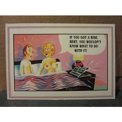 SAUCY HUMOUR POSTCARD unused .. by L.P. no C. 63 getting a rise....