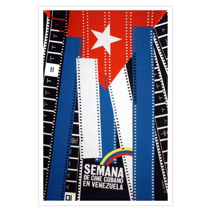 Movie Poster decor for Semana de cine cubano en VENEZUELA.Cinema flag art design