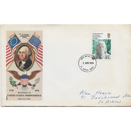 GB 1976 Bicentenary of US Independence FDC St Albans pm