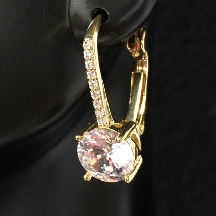 Earrings 14k Yellow Gold Plate Leverback #287 USA Seller