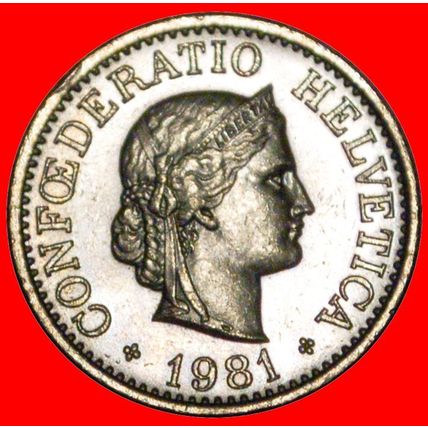 LIBERTY (1879-2022): SWITZERLAND ★ 10 RAPPEN 1981! DISCOVERY COIN! ★ LOW START★