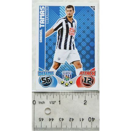 2010/11 Topps Match Attax Trading Card 292 Gabriel Tamas, West Bromwich Albion