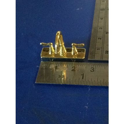 Mixer Tap Gold 1:12th Dolls House Miniature