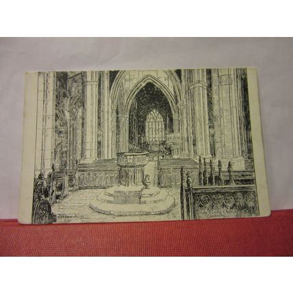 HOLY TRINITY CHURCH, COVENTRY WARWICKSHIRE unused vintage postcard =