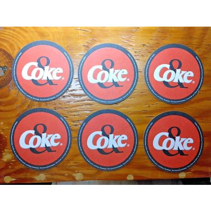 Jack & Coke Drink Coasters! Vtg. Hi-C Lemonade/Coke - Indoor/Outdoor Man Cave