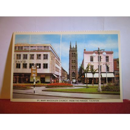 ST. MARY'S CHURCH from PARADE, TAUNTON SOMERSET unused postcard Colourmaster =