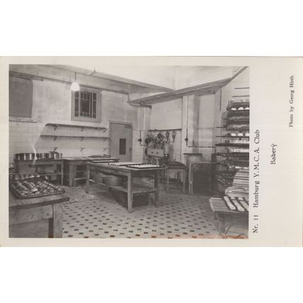 Bakery Bakers Hamburg Germany YMCA Club WW2 RPC Rare Postcard