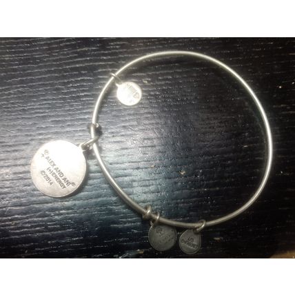 Alex and Ani Darker Letter H Charm Expandable Bangle Bracelet