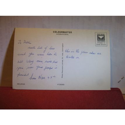 MELROSE, THE BORDERS used vintage postcard =