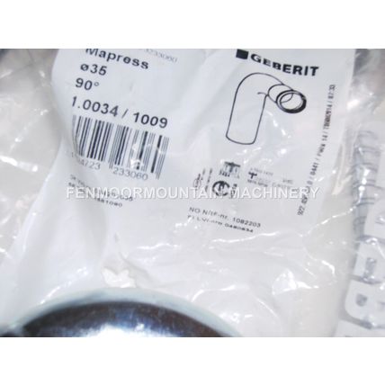 Geberit Mapress 23306, 90 deg street elbow 35mm Carbon Steel