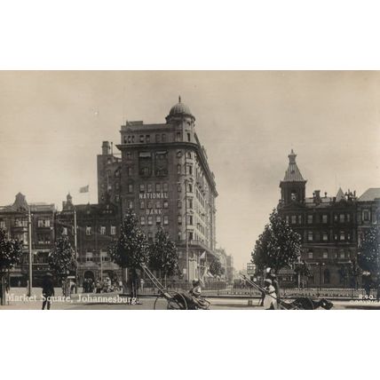 Market Square Rickshaw Taxis Johannesburg National Bank South Africa Postcard