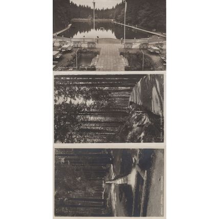 Altenau Swimming Pool Dammgraben 3x German Old Postcard s