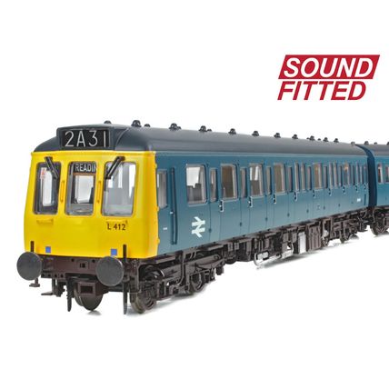 Bachmann 35-504SF Class 117 3-Car DMU BR Blue DCC Sound Fitted - NEW