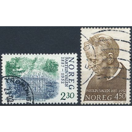 Birth Centenary Fartein Valen - Norway 1987 - F H - MiNr 973/4