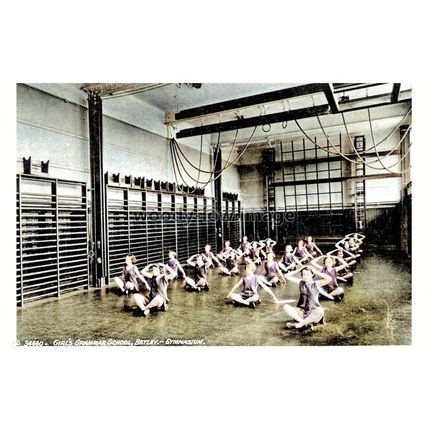 ptc5837 - Yorks - Early view, Gym at Batley Girl's Grammar School - print 6x4