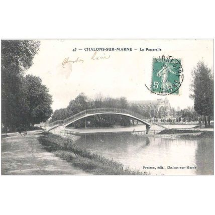 51 - CHALON SUR MARNE - la passerelle