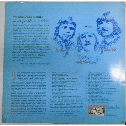 Three Swedish Fiddlers - LP - Pers Hans - Kalle Almlof - Bjorn Stabi. 1981