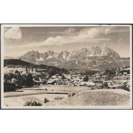 Gesamtansicht, Kitzbühel, Tirol, 1951 - Reischhof Foto-AK