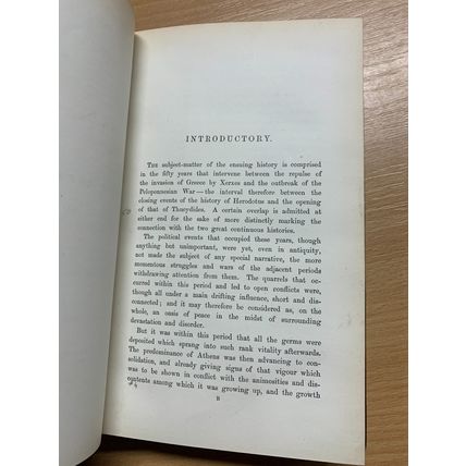 RARE* 1875 "THE AGE OF PERICLES - POLITICS & ARTS OF GREECE" VOL 1 BOOK (P5)