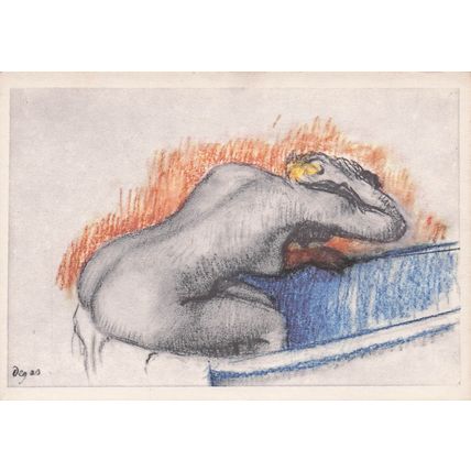 Edgar Degas Woman Washing In Her Bath Painting Postcard