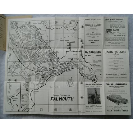 1962 Lake's Street Map of Falmouth, lots of local advertisements