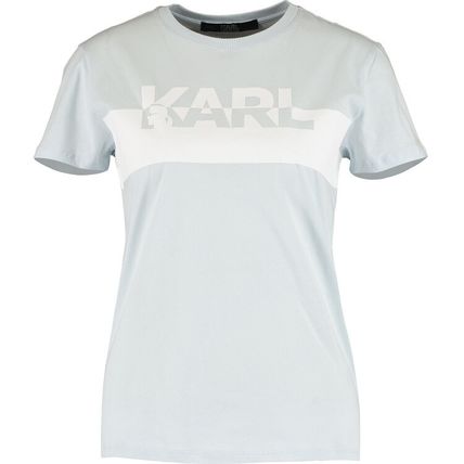 KARL LAGERFELD Logo T-Shirt Pale Blue BNWT