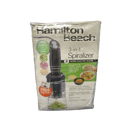 Hamilton Beach Spiralizer 2 Speed Motorized Vegetable Slicer No.59998