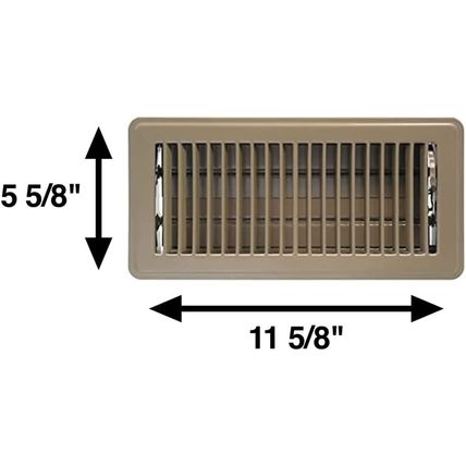 Hartford Ventilation 4" X 10" Floor Vent Covers Brown 6 Pack - Heavy Duty Walkab