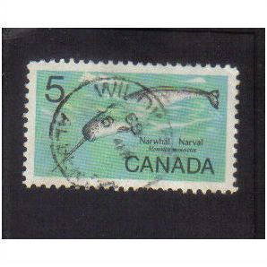 1968 canada narwhal 5c f/u sg622