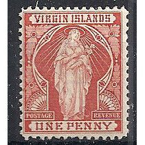 Virgin Islands 1899 SG44 1d Brick Red Mounted Mint .. .